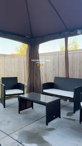 A must have for the summer 🕶️ ☀️ #patioset #summermusthaves #backyardvibes #summervibes #patiomakeover #homeideas #affordable #FamilyFun 