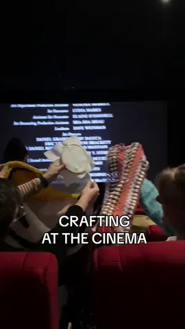 Crafting 🤝 classic movies. It doesn’t get better than this! This is Craft Cinema Night in Melbourne, organised by @Juliet | sew.hooked.crochet  What’s the go? A cinema full of people crafting - everything from crochet and knitting, to embroidery, latch-hooking and even sketching. All while we watched some timeless movies.  Juliet is organising more in Melbourne and around the country, so check them out! #craftcinemanight #craftclub #crochetclub #crafting #craftingatthecinema
