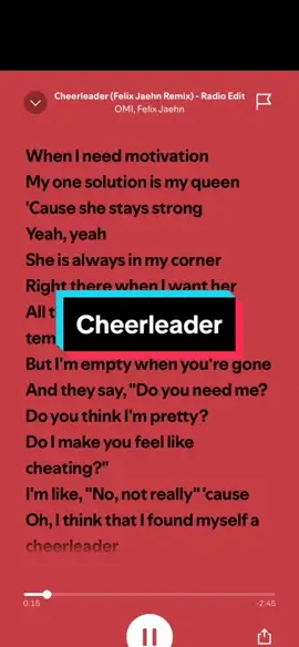 Cheerleader #jay #lyrics #fypシ #fyp 