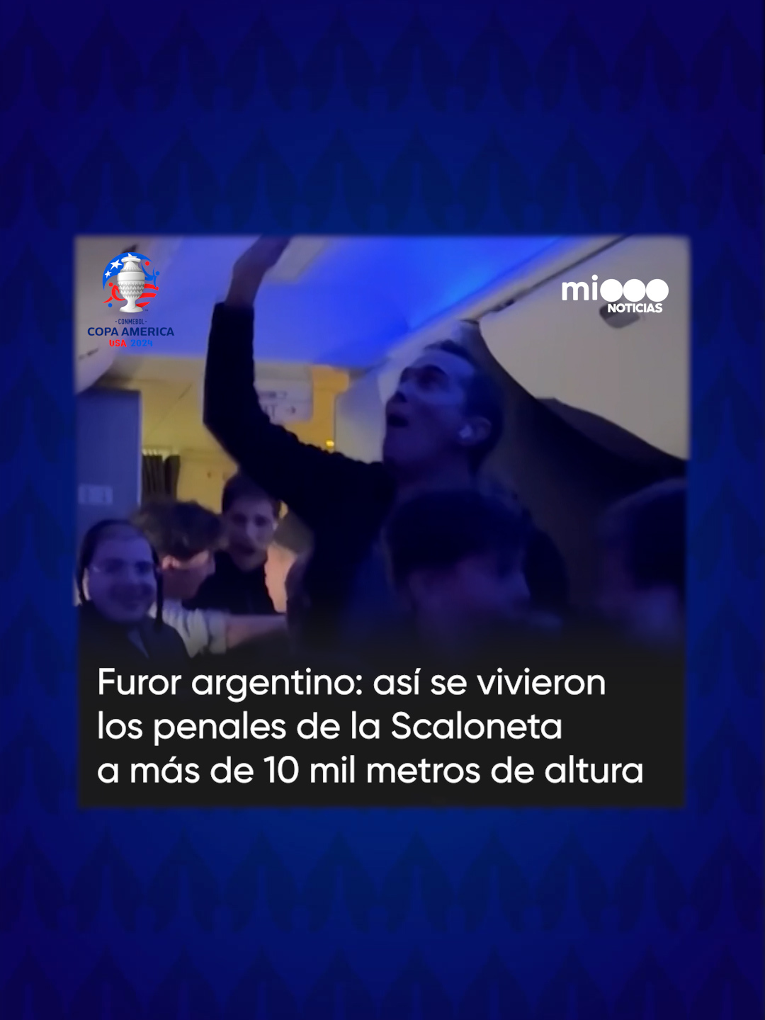 🇦🇷 ⚽ Hay pasión por la Scaloneta en Argentina, en la India, en Bangladesh, en cualquier parte del mundo. Y en el aire, también. ✈️ 🥅🕺 Así se vivieron los penales del partido entre #Argentina y #Ecuador arriba de un avión. ☺️ Sí, ese es @rodolfobarili 🫶🏼 #CopaAmérica #Argentina #Scaloneta #SelecciónArgentina #Selección