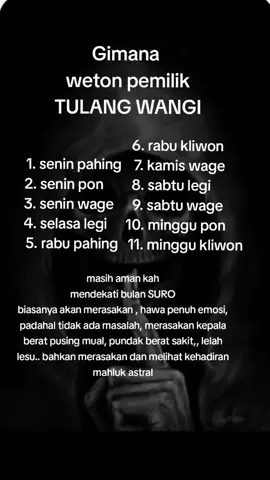 Intinya tetap hati-hati dan selalu berdoa ya di manapun kita berada #wetontulangwangi #wetonjawa #malam1suro #fyp #fypシ #fypシ゚viral