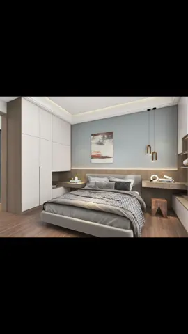 Mẫu thiết kế phòng ngủ master gồm giường tủ hiện đại, góc làm việc trang điểm và kệ tivi #noithatbhcom #noithatphongngu #decorphongngu #phongngumaster 