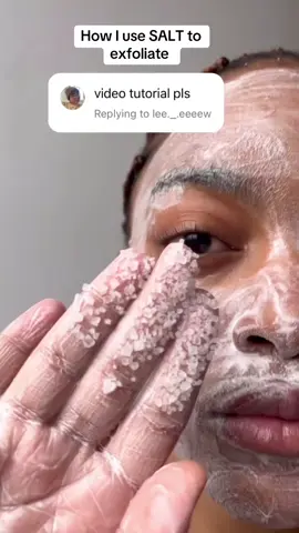 Salt exfoliation 🔥 #fyp #skincare #acneproneskin #viral #trending #acnepositivity 
