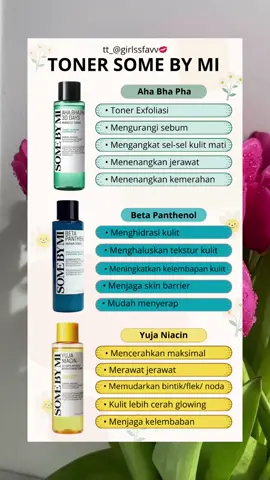 Part 273 | Perbedaan toner Some By Mi yang harus kamu tahu gurls 🧸🌙🍀📎 #toner #tonerrecommendation #tonerkorea #reviewtoner #tonerexfoliating #tonerexfo #tonerexfoliasi #exfotoner  #tonerhydrating #tonersomebymi 