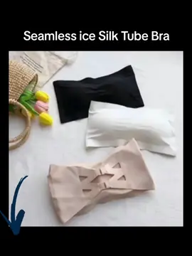 Seamless ice Silk Tube bra  #seamless #tubebra 