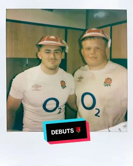Special days for Fin Baxter and Ollie Sleightholme 😌 #englandrugby #rugby