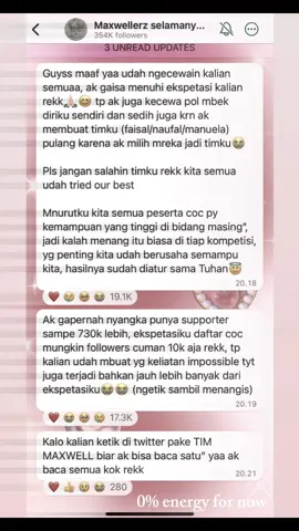 Mari kita kasih semangat  ☝🏻😭☝🏻 #maxwell 