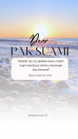 Habis ini jangan dibuat sedih lagi istrinya ya Pak.. Para istri, kira kira ada yang mau nambahin perjuangan besar apa lagi yg udh dilakukan? Bisa di tulis dikolom komentar yaa.. #perjuanganseorangibu #perjuanganseorangistri #istribahagia #suami #suamiistri #suamiistribahagia #kepotik #kepotikchallenge 