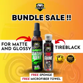 Shine now armor wax for matte and glosst with tireblack