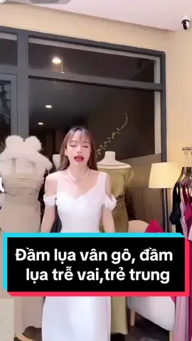 ĐẦM LỤA VÂN GỖ  LỤA DÀI TRỄ VAi#fashion #thoitrangnu #trending #thoitrang #váyxinh 