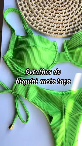#CapCut Detalhes do biquíni meia taça 💚💜 Compre no app vizinho 