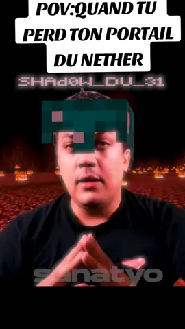 POV :QUAND TU PERD TON PORTAIL DU NETHER #Minecraft #tk78 #tk78memes #nether 
