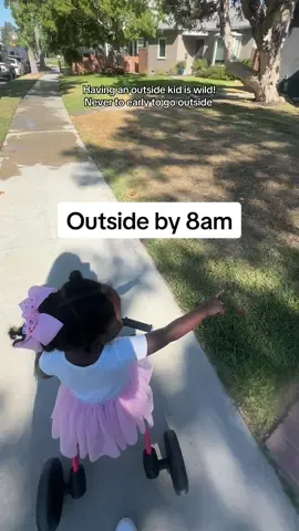Outside by 8am! Mommy hasnt had her coffee yet and her back is sweating 😭😭😭😫 anybody else have a kid that loves being outside?! #girlmom #toddlersoftiktok #toddlermoms 