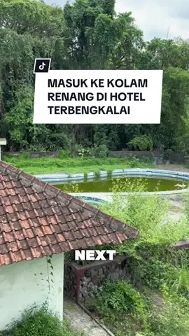masuk ke kolam renang di hotel terbengkalai #Vlog #explorer #jogja 