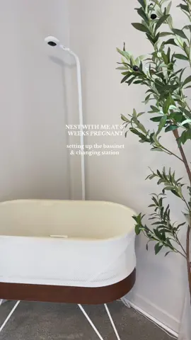 Today’s nesting activity: setting up the bassinet & changing station 🤍  #nesting #nestwithme #pregnant #babynursery #nurseryinspo #newbornbabies #pregnanttiktok #thirdtrimester #momlife #relateble 