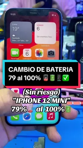 CAMBIO DE BATERIA IPHONE 12 MINI 79%🪫 AL 100%🔋#Parati #Capcut #frpシ #seguimos #activos #cambiodebateria #iphone12mini 