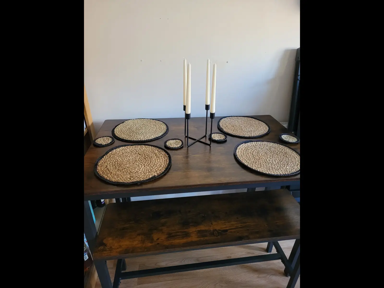 The final product, accessorised with @Dunelm #ibuiltthie #itsgiving #DIY #homedecor #fyp #dunelmuk #diningtabledecor 