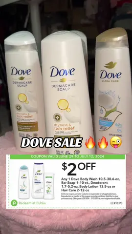 Dove shampoo and other productsd for around $1! Check previous videos for deodorant breakdown you have until 7/12 to do this deal  Dove deal #dove #doveshampoo  #publixdeals #publix #publixcouponing 