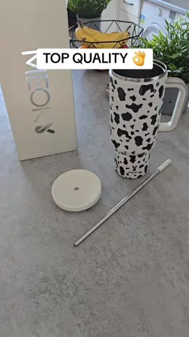 Probably the best Stanley style cup, tumbler with handle and straw, flask, travel mug you can buy on tiktok shop the @meoky and now my daughter wants on... #cow #cows #fyp #tiktok #tiktokmademebuyit #shop #review #product #meoky #tumbler #traveltiktok 