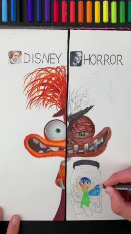 Replying to @Cool monkey 🦧ASMR Drawing Anxiety from Inside Out #anxietyinsideout #horrorart #asmr #coloring #insideout2 