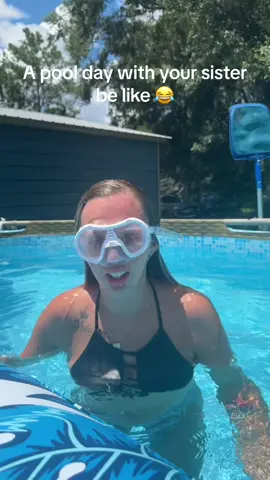 This brought us back to childhood fighting over who gets which color mermaid #rumor #viral #sisterhumor #poolday #mermaid #mermaids #summertime 