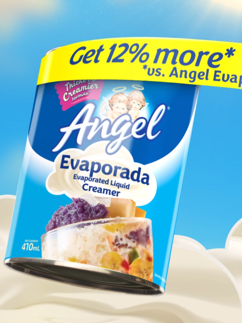 MAS PINACREAMY at MAS PINASARAP pa ang Angel Evaporada! Ginawang thicker and creamier (vs. previous formula) just for you Kitchen Angels. Try it now and make your dishes and desserts even more heavenly! #PinasarapSulitSummerTreat #CreamierandThickerAngelEvap