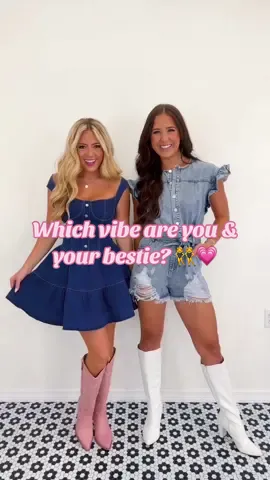 Which vibe are you and your bestie? Tag her in the comments 🤩✨ #whiskeydarling #shopwhiskeydarling #tiktokshop #style #styleinspo #OOTD 