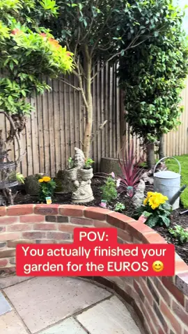 Pov: you actually finish your garden in time for the Euros… 😃 COME ON ENGLAND! Sweettt! #gardentransformation #gardentok #euros #foryou 