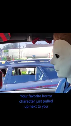 Backseat wasn't as impressed 👀🤔🤣 #michaelmyers #halloween #copsoftiktok #police #jeeplife @HornBlasters @Massive Audio Official 