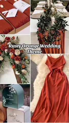 Embrace the warmth and charm of a rusty orange wedding theme, 🍂🍁🍃 where the rich hues of autumn blend seamlessly with love and celebration. #weddingtheme #rustyorange #rustyorangeweddingtheme #weddingessentials #weddingreco #weddingplans #weddingchecklist #wedding #fyp #trending #bestbuy