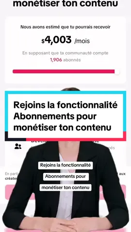 Rejoins la fonctionnalité #abonnements pour #monétiser ton contenu#infotech509 #frypgシ #viral #trending 