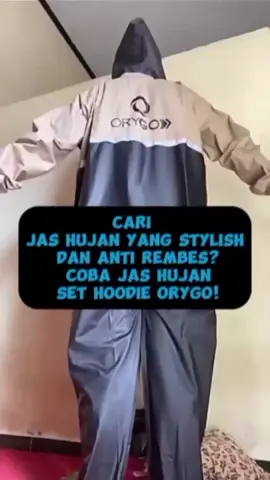 Review Jas Hujan Set Hoodie by ORYGO - Desain Trendy & Anti Rembes!  #JasHujan #Raincoat #AntiRembes