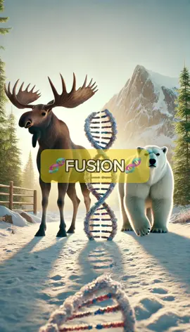 Fusion pt6 Moose🧬Polar Bear #ai #animals 