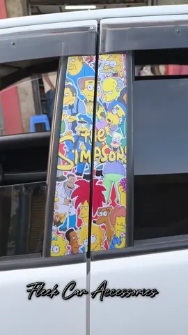 The Simpsons. ✅Car pillar Customised wrap film. ☺️ Happy Client ☺️.  ✳️to order kindly check contact on bio. #capcut #fyp #angukanayo #kenya #trending #foryou #tiktok #caraccessories #sticker #fleekcaraccessories #foryoupage #music 