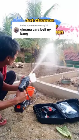 Membalas @romshy37 Paket Lengkap Jet Cleaner Alat Cuci Motor dan siram tanaman #jetcleaner  #alatcucimotor  #alatsiramtanaman  #rekomendasialatcucimotor #alatcucimotorpakaibateraicas 
