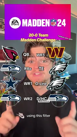 Trying to make a 20-0 team in madden using this filter  #nfl #madden #nflchallenge #NFLPlayoffs 