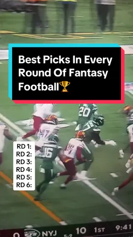 Best Picks In Every Round Of Fantasy Football🏆#nfl #fantasyfootball #fantasyfootballtips #fyp 