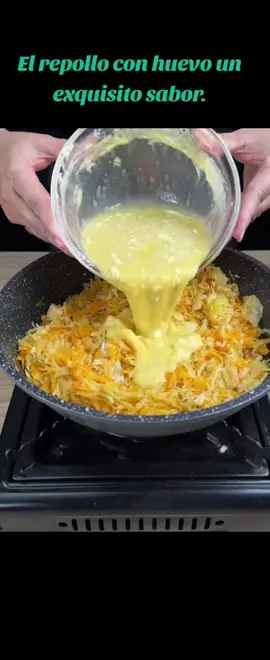 el repollo con huevo sabe mejor que la carne.#supergustosos #recetas 