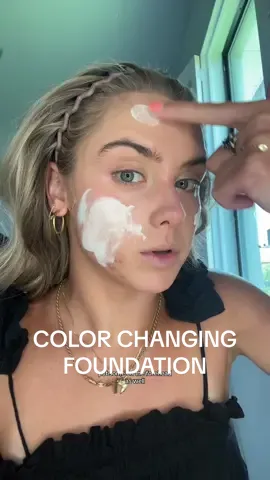 literally solves all the problems of color matching haha it blends  out to match your skin tone has the SPF coverage and just great overall coverage to hide any imperfections in the skin 😄 #biomimicfoundation #foundationhack #biomimicfoundation4in1 #foreverbloomskincare #colorchangingmakeup #tintedsunscreen #tintedspf #foundationroutine #foundationreview #fyp #makeup #makeuptok #tryingnewmakeup #foreverbloom Bio Mimic Foundation Medium Spectrum by Forever Bloom; Protecting from Sun with SPF50, color changing foundation, shade matching foundation, foundation with sunscreen, spf foundation. @Forever Bloom Skincare 