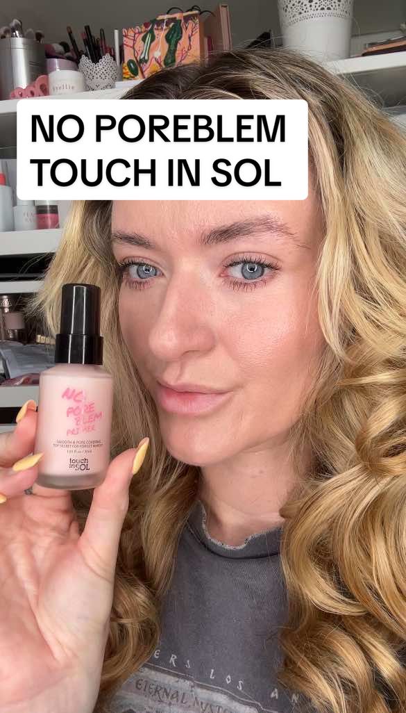 PART SEVEN of pore primers that dont work (on me) ✨ No Poreblem by Touch in Sol - safe to say my pores are STILL a POREblem 😂 #pores #primer #makeup #grwm #touchinsol #TikTokBeauty #teamwork #tiktokmademebuyit 