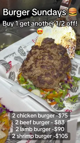 Burger sundays 😍 #fyp #trendingfood #tiktokfood #loadedburger #burgers #foryou #centraltrinidad #chaguanas