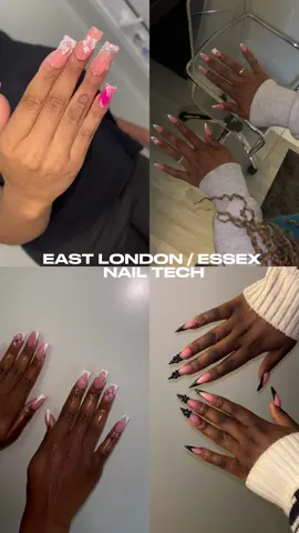 The nails ive done so far 😍😍 thankyou for booking 🫶🏾🫶🏾 #eastlondonnailtech #essexnailtech #acrylicnails #cleannails #capcut 