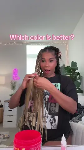 which color do we like better?? #boxbraids #knotlessbraids #protectivestyles #braids #hairtok 