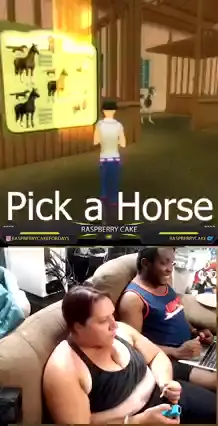 A blast from the past with @raspberrycake13 playing some horse games. #retrogaming #tiktokgaming #wii #barbie