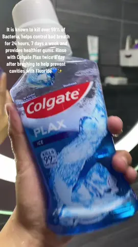𝙸𝚝 𝚒𝚜 𝚔𝚗𝚘𝚠𝚗 𝚝𝚘 𝚔𝚒𝚕𝚕 𝚘𝚟𝚎𝚛 𝟿𝟿% 𝚘𝚏 𝙱𝚊𝚌𝚝𝚎𝚛𝚒𝚊, 𝚑𝚎𝚕𝚙𝚜 𝚌𝚘𝚗𝚝𝚛𝚘𝚕 𝚋𝚊𝚍 𝚋𝚛𝚎𝚊𝚝𝚑 𝚏𝚘𝚛 𝟸𝟺 𝚑𝚘𝚞𝚛𝚜, 𝟽 𝚍𝚊𝚢𝚜 𝚊 𝚠𝚎𝚎𝚔 𝚊𝚗𝚍 𝚙𝚛𝚘𝚟𝚒𝚍𝚎𝚜 𝚑𝚎𝚊𝚕𝚝𝚑𝚒𝚎𝚛 𝚐𝚞𝚖𝚜. 𝚁𝚒𝚗𝚜𝚎 𝚠𝚒𝚝𝚑 𝙲𝚘𝚕𝚐𝚊𝚝𝚎 𝙿𝚕𝚊𝚡 𝚝𝚠𝚒𝚌𝚎 𝚊 𝚍𝚊𝚢 𝚊𝚏𝚝𝚎𝚛 𝚋𝚛𝚞𝚜𝚑𝚒𝚗𝚐 𝚝𝚘 𝚑𝚎𝚕𝚙 𝚙𝚛𝚎𝚟𝚎𝚗𝚝 𝚌𝚊𝚟𝚒𝚝𝚒𝚎𝚜 𝚠𝚒𝚝𝚑 𝙵𝚕𝚞𝚘𝚛𝚒𝚍𝚎💙✨ #fyp #viral #affliate #smallaffiliate #musthave #colgate #colgatephilippines #mouthwash #mouthwashchallenge 
