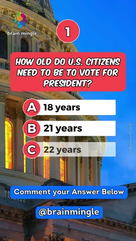 US General Knowledge Question 🇺🇸 #quiz #usa #usgeneralknowledge #trivia #generalknowledge #fyp #quiztime #tiktok #usquiz #usaquiz #brainmingle #foryoupage #foryou 
