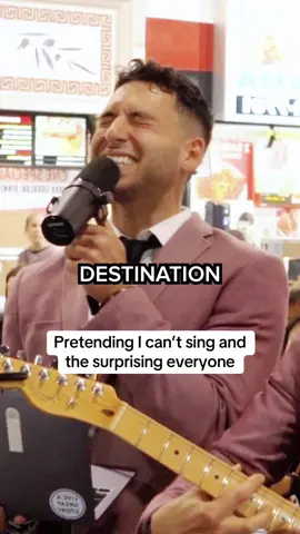 song: “Destination” by Crash Adams🌴 Pretending I can’t sing and then surprising everyone🤯 #sing #singing #public 