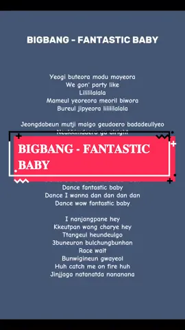 𝐁𝐈𝐆𝐁𝐀𝐍𝐆 - 𝐅𝐀𝐍𝐓𝐀𝐒𝐓𝐈𝐂 𝐁𝐀𝐁𝐘 #music #lyrics #bigbang #fantasticbaby 