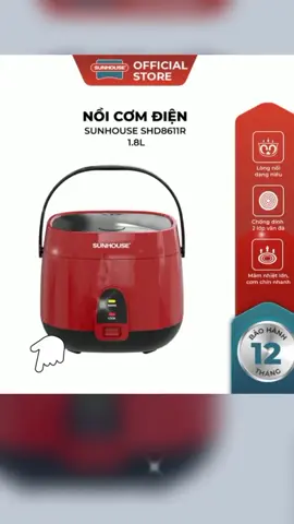 NỒI CƠM ĐIỆN 1.8L SUNHOUSE SHD8611R - Đa dạng công năng - Bảo hành 12 tháng toàn quốc  #noicomdien #noicomdiensunhouse #dogiadung 
