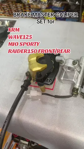 BRAKE MASTER CALIPER SET for XRM, WAVE125, MIO SPORTY, RAIDER150 FRONT/REAR super affordabe and has a good quality, just click the yellow basket to order #foryou #goodquality #fypシ゚viral #motorcycle #brakecaliper #caliper #caliperset #wave125 #mio #recommendations #raider150 